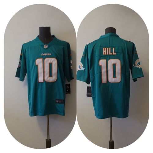 Youth 2023 Dolphins 10 HILL Green NFL Jersey Kids Shirt