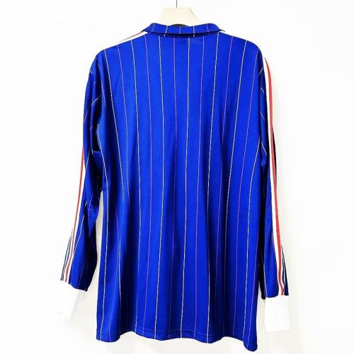 Retro Jersey Long Sleeve 1980-1982 France Home Soccer Jersey Vintage Football Shirt