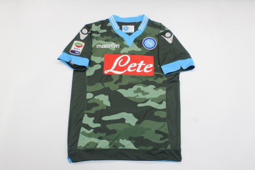 with Serie A Patch Retro Jersey 2013-2014 Calcio Napoli Home Vintage Soccer Jersey Football Maillot