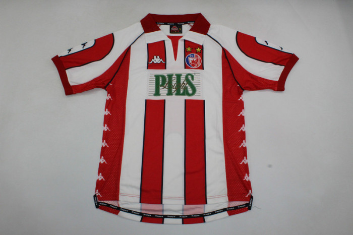 Retro Crvena zvezda Football Shirt 1999-2001 Vintage Red Star Belgrade BUNJEVCEVIC 6 Home Soccer Jersey
