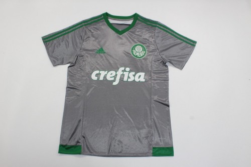 Retro Camisetas de Futbol 2015 Palmeiras Grey Soccer Jersey Football Shirt