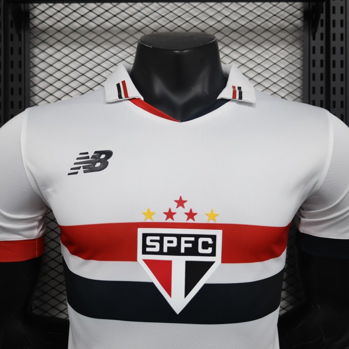 Player Version 2024-2025 Sao Paulo Home Soccer Jersey