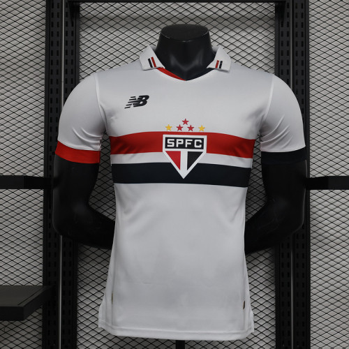 Player Version 2024-2025 Sao Paulo Home Soccer Jersey