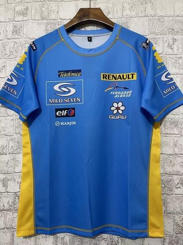 2023 Renault F1 Fernando Alonso racing suit Blue Racing Polo