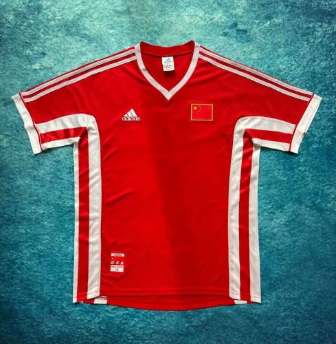 Retro Jersey 1998 China Home Soccer Jersey Red Vintage Football Shirt
