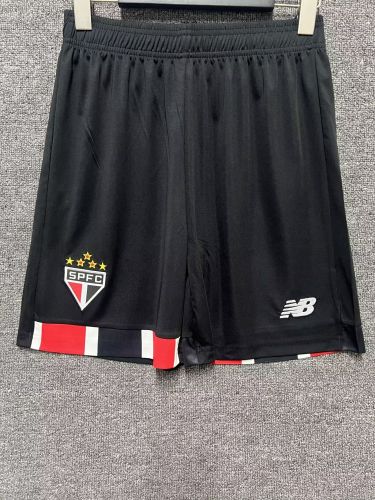 Fan Version 2024-2025 Sao Paulo Away Black Soccer Shorts