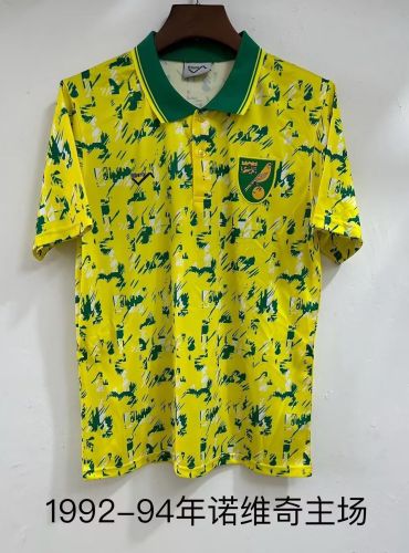 Retro Jersey 1992-1994 Norwich City Home Soccer Jersey Vintage Football Shirt