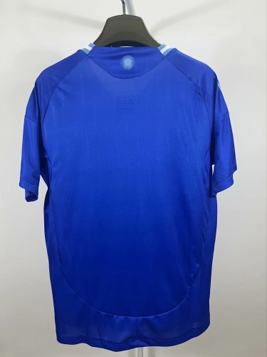 Fan Version Argentina 2024 Away Soccer Jersey Blue Football Shirt
