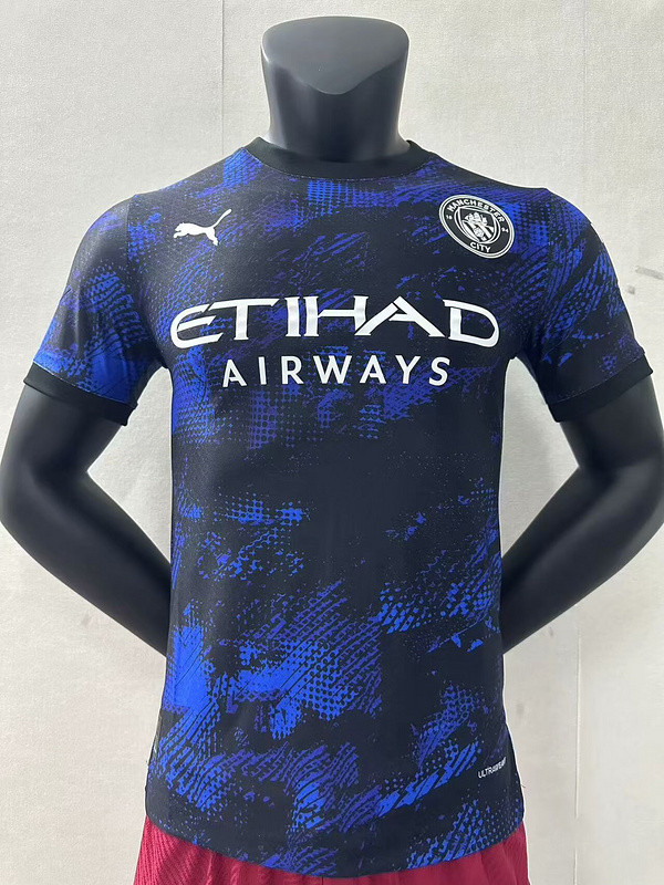 Player Version Manchester City 2023-2024 Manchester City Special Edition Blue/Black Soccer Jersey Man City Football Shirt