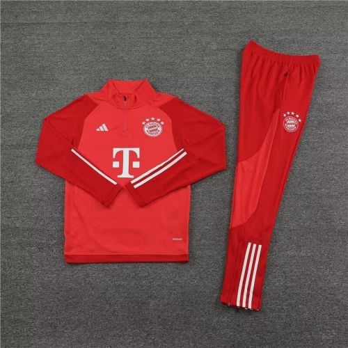 2023-2024 Bayern Munich Red Soccer Training Sweater and Pants