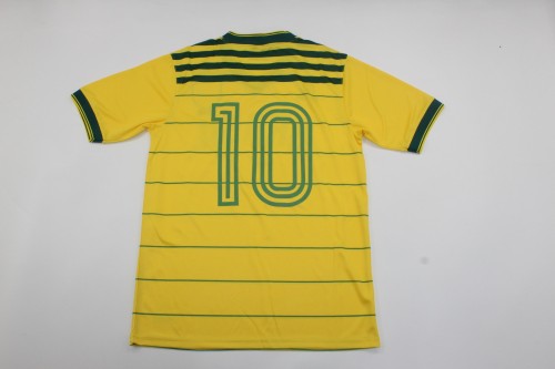 Retro Jersey 1984 Brazil 10 Home Soccer Jersey Vintage Brasil Camisetas de Futbol