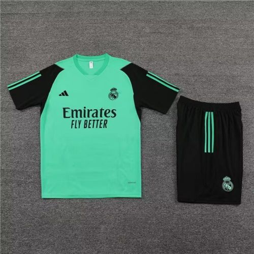 Adult Uniform 2023-2024 Real Madrid Green/Black Soccer Training Jersey and Shorts Football Kits