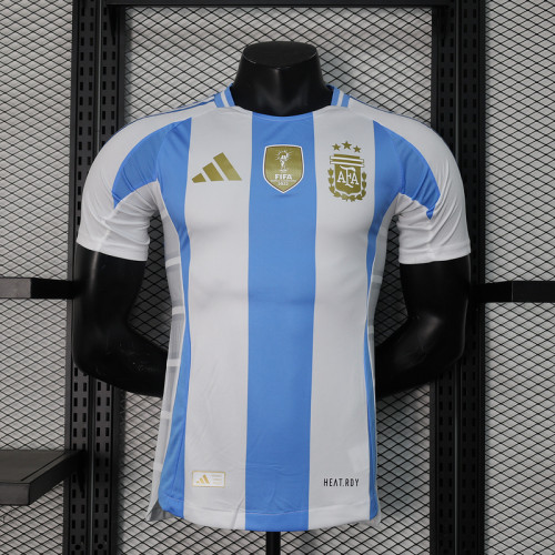 with FIFA World Champions 2022 Patch Player Version Argentina 2024 Home Soccer Jersey Camisetas de Futbol