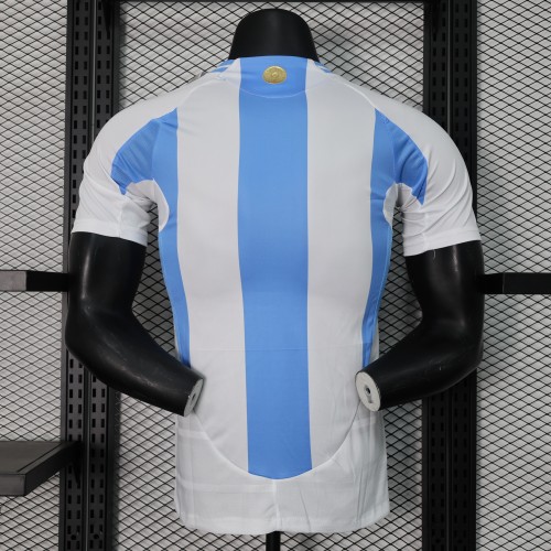 with FIFA World Champions 2022 Patch Player Version Argentina 2024 Home Soccer Jersey Camisetas de Futbol
