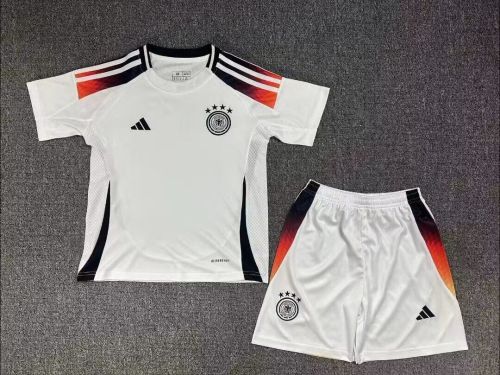 Youth Uniform Kids Kit Germany 2024 Home Soccer Jersey Shorts Child Football Set