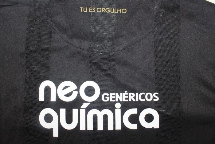 Retro Camisetas de Futbol 2010-2011 Corinthians R.CARLOS 6 Away Black Vintage Soccer Jersey