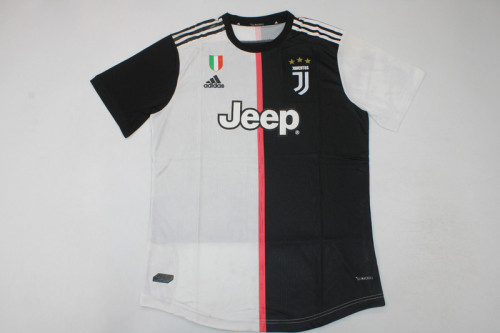 with Scudetto Player Version Retro Jersey 2019-2020 Player Version Juventus Home Soccer Jersey Vintage Maillot de Foot