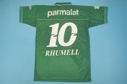 Retro Jersey 1999 Palmeiras RHUMELL 10 Liberator Cup Champions Soccer Jersey Green Vintage Football Shirt