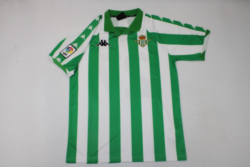 with LFP Patch Retro Jersey 2000-2001 Real Betis Home Vintage Soccer Jersey