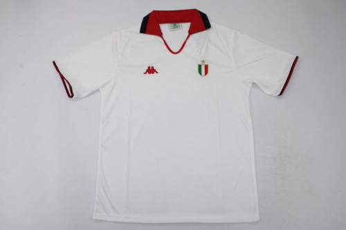 Retro Jersey 1988-1989 AC Milan Away White Soccer Jersey Vintage Football Shirt