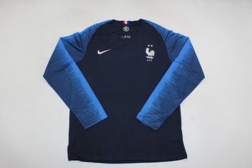 Retro Jersey Long Sleeve 2018 World Cup France Home Soccer Jersey