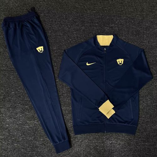 2024-2025 Pumas Dark Blue Soccer Training Jacket and Pants