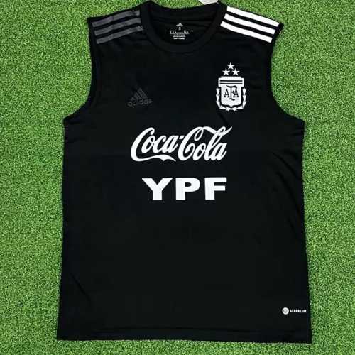 Fans Version 2024 Argentina Black Soccer Training Vest Tank Top