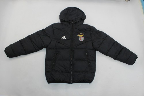 2023-2024 Benfica Black Soccer Cotton Coat