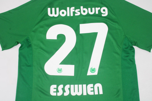 Retro Shirt 2008-2009 VfL Wolfsburg ESSWIEN 27 Home Soccer Jersey Vintage Football Shirt