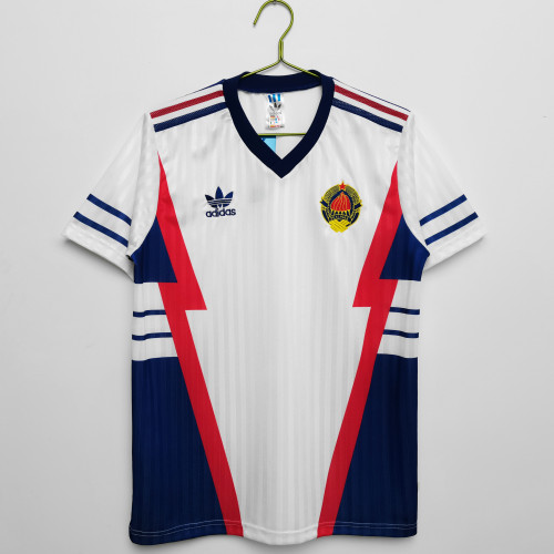 Retro Jersey 1990 Yugoslavia Away White Soccer Jersey Football Shirt