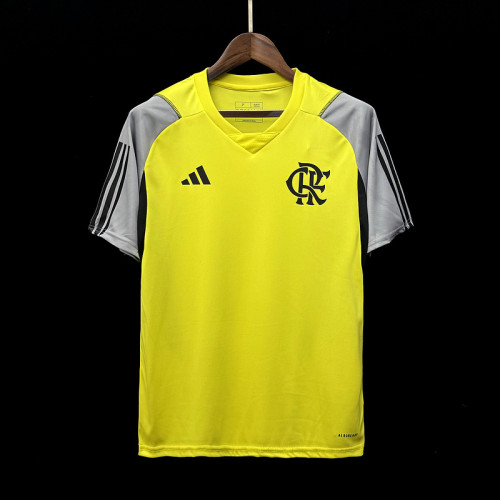 Fan Version 2024-2025 Flamengo Yellow Soccer Training Jersey Football Shirt
