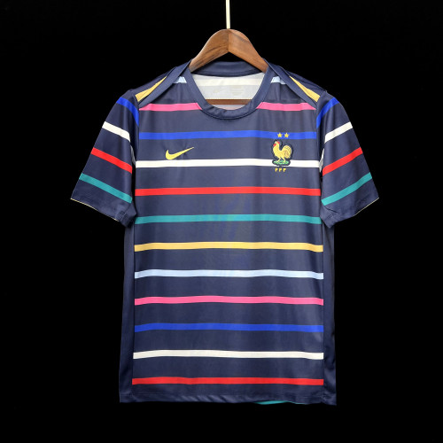 Fan Version 2024 France Soccer Pre-match Jersey Football Shirt