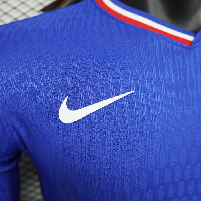 Long Sleeve Player Version France 2024 Home Soccer Jersey Football Shirt