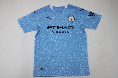 Retro Man City Shirt 2020-2021 Manchester City Home Soccer Jersey