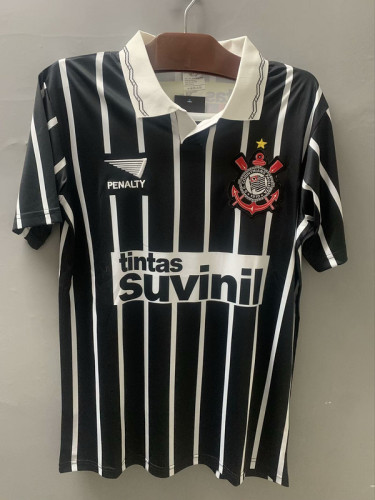 Retro Jersey 1996 Corinthians Away Black Football Shirt Vintage Soccer Jersey