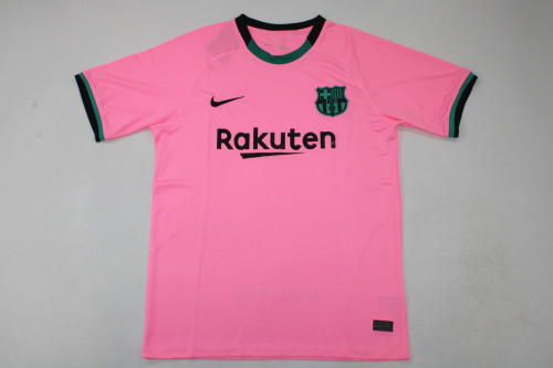 Retro Jersey2020-2021 Barcelona Third Away Pink Soccer Jersey Vintage Football Shirt