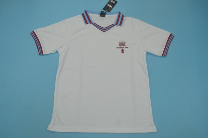 Retro Jersey 1980 West Ham United EOTAN 14 FA Cup Final White Soccer Jersey Vintage Football Shirt