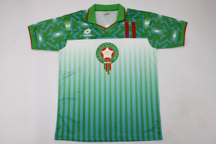 Retro Jersey 1994-1995 Morocco IBN DAOUDI 11 Away Green Soccer Jersey Vintage Football Shirt