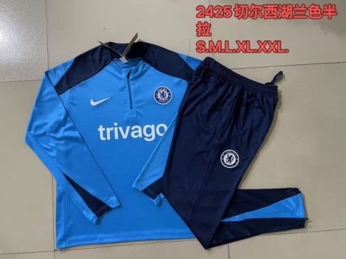 2024 Chelsea Blue Blue Soccer Training Sweater and Pants