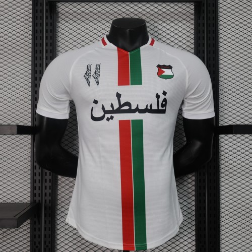 Player Version 2024 Palestine Away White Soccer Jersey Football Shirt