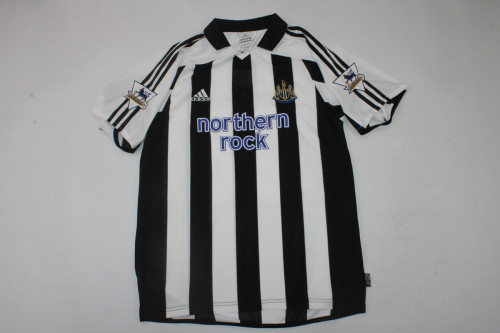with EPL Patch Retro Jersey 2003-2005 Newcastle United Home Soccer Jersey Vintage Football Shirt