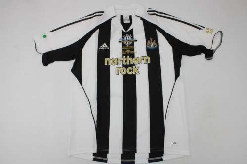 with Front Lettering Retro Jersey 2005-2006 Newcastle United Home Soccer Jersey Vintage Football Shirt