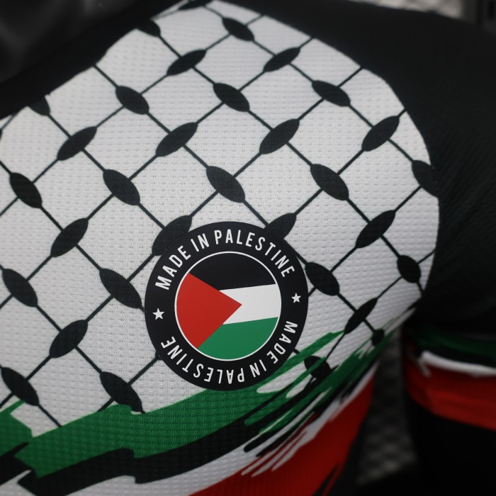 Player Version 2024 Palestine Black Soccer Jersey Football Shirt