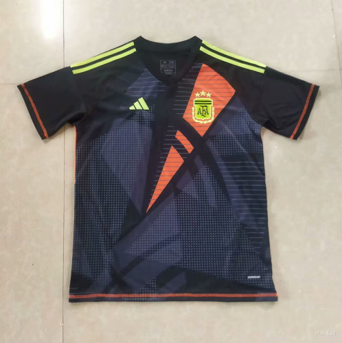 Fan Version Argentina 2024 Black Goalkeeper Soccer Jersey Football Shirt