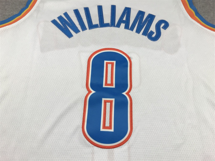 Minnesota Timberwolves 8 WILLIAMS White NBA Jersey Basketball Shirt