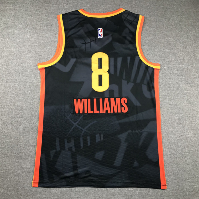 2024 City Edition Minnesota Timberwolves 8 WILLIAMS Black NBA Jersey Basketball Shirt