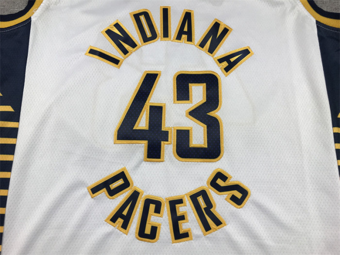 Indiana Pacers 43 SIAKAM White NBA Shirt Basketball Jersey