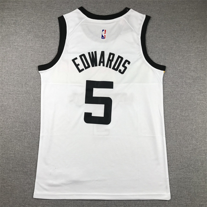 2023 City Edition Minnesota Timberwolves 5 EDWARDS White NBA Jersey Basketball Shirt