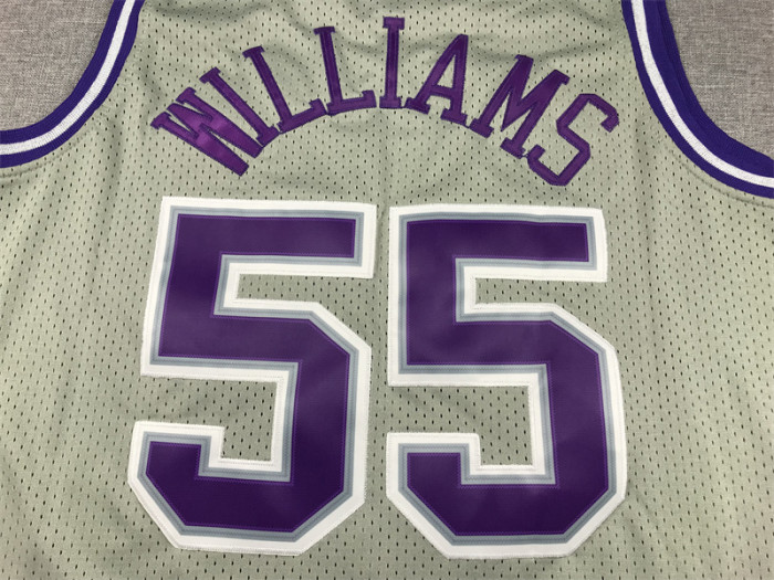 Mitchell&Ness 2000-01 Sacramento Kings 55 JASON WILLIAMS Grey NBA Jersey Basketball Shirt