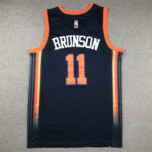 Statement Edition New York Knicks 11 BRUNSON Dark Blue NBA Shirt